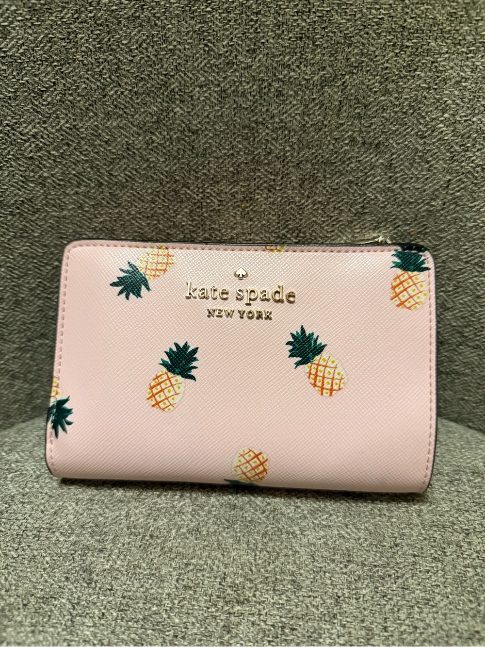 kate spade Pink Pineapple Print Zip-Around Wallet